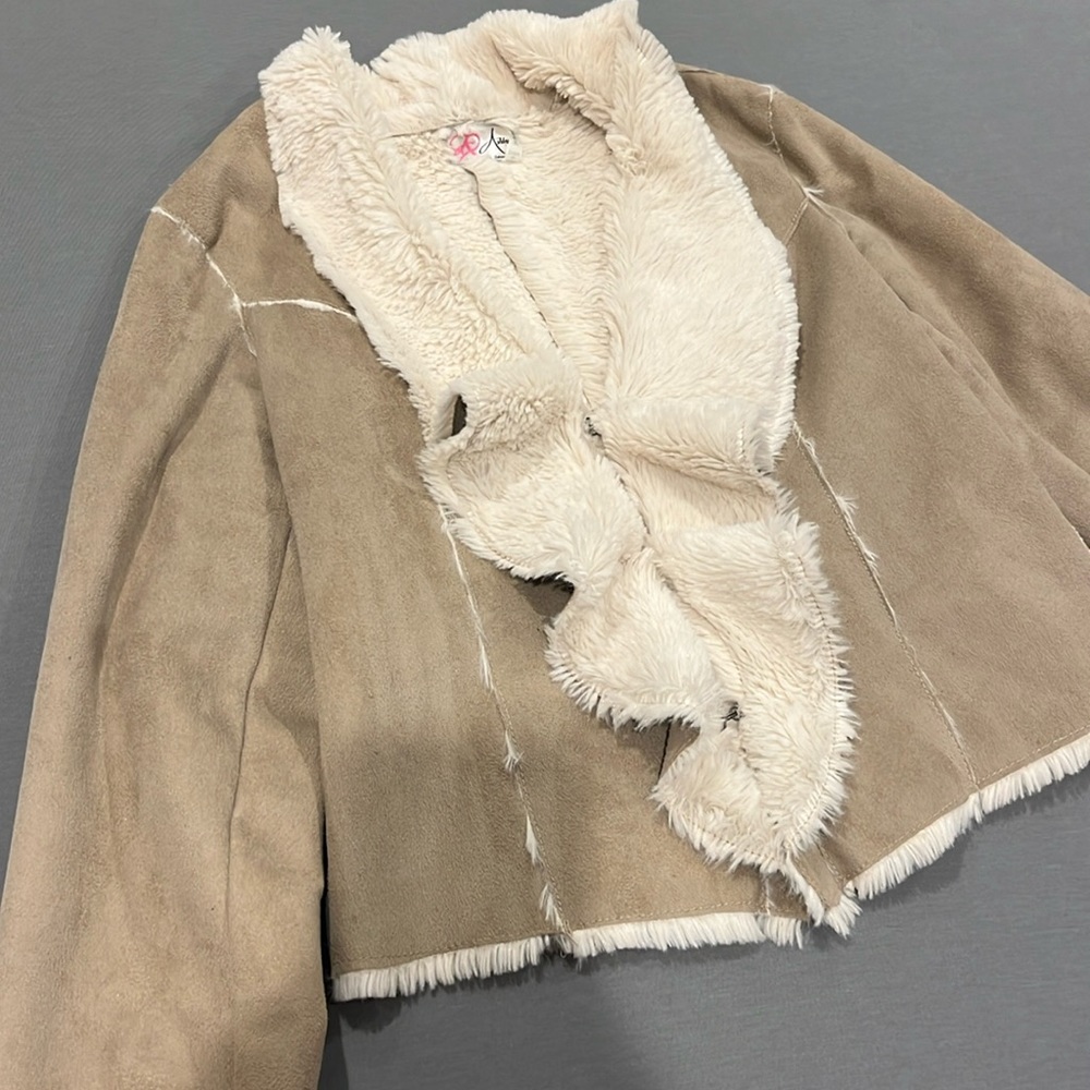 Suede fuzzy jacket